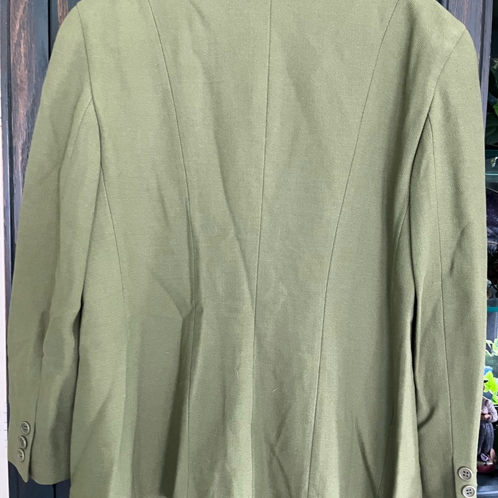 Giorgio Armani Olive Green Blazer and Skirt Suit - Picture 3 of 6